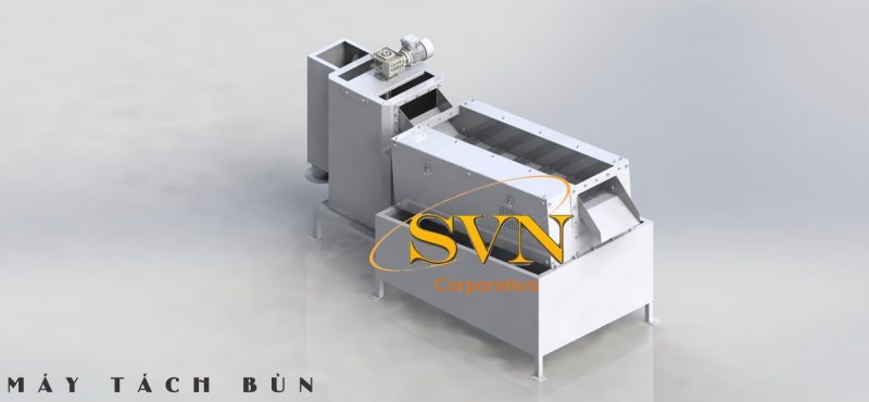 máy ép bùn cánh sóng